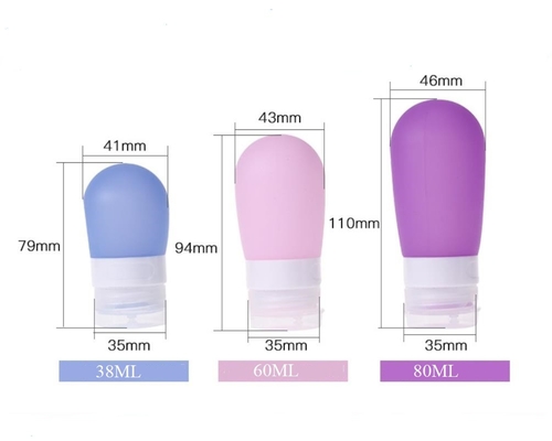 Forma della palla della sfera della bottiglia dell'imballaggio di viaggio del silicone di linea aerea 100ml di bellezza