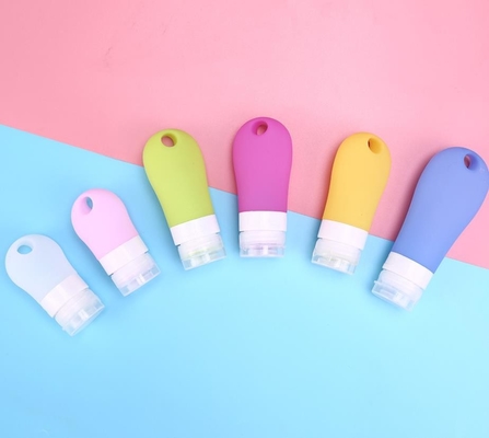 Bottiglia libera sveglia vuota dell'imballaggio di viaggio del silicone di Bpa con il foro del gancio
