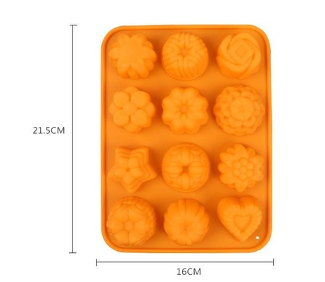 Il cubetto di ghiaccio del silicone del cocktail del fiore modella decorativo leggero 87g