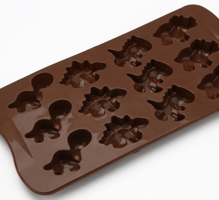 Il cioccolato del silicone di festa del dinosauro modella il colore di Brown non nocivo