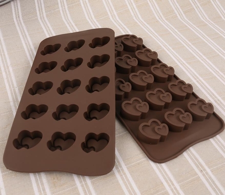 Il cioccolato del silicone del biscotto a forma di cuore modella la cassaforte di riempimento facile della lavastoviglie