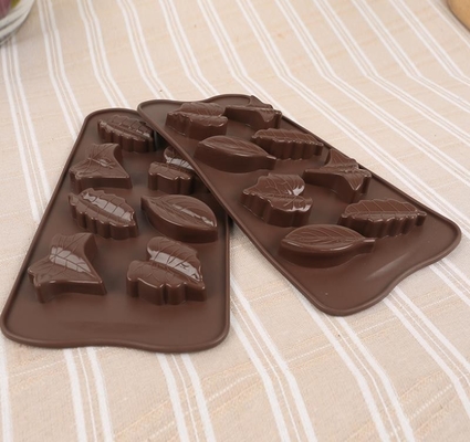 il silicone duro su ordinazione Candy della foglia 3d modella una pulizia facile leggera di 8 cavità