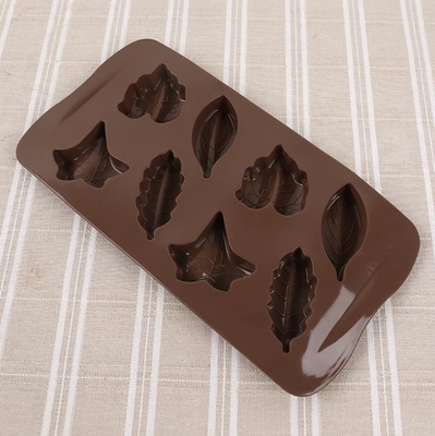 il silicone duro su ordinazione Candy della foglia 3d modella una pulizia facile leggera di 8 cavità