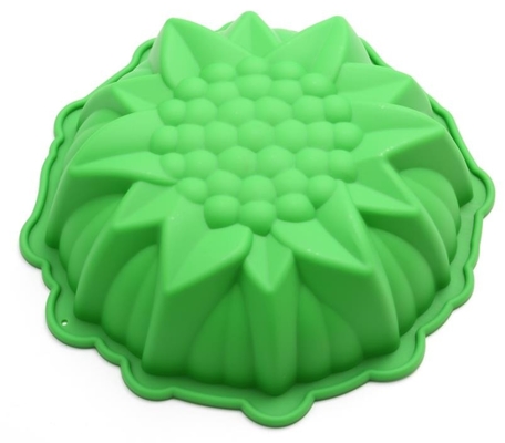Colore verde a 8 pollici tridimensionale delle fodere DIY del bigné del silicone di Bakeware
