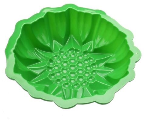 Colore verde a 8 pollici tridimensionale delle fodere DIY del bigné del silicone di Bakeware