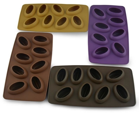 Un silicone su ordinazione di 8 cavità modella il commestibile, chicco di caffè della muffa del cubetto di ghiaccio a forma di