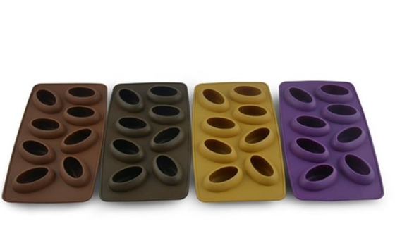 Un silicone su ordinazione di 8 cavità modella il commestibile, chicco di caffè della muffa del cubetto di ghiaccio a forma di