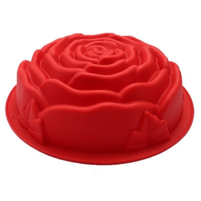 La grande cottura del silicone modella il colore su misura fiore di Rosa