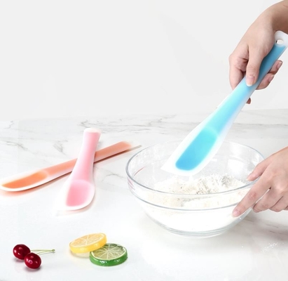 Maniglia bianca sicura di FDA del silicone del cucchiaio della spatola 3 dell'alimento traslucido di PCS