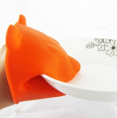 Guanti caldi delle mani dei guanti mezzi del forno del dito, colore verde dei guanti caldi del silicone