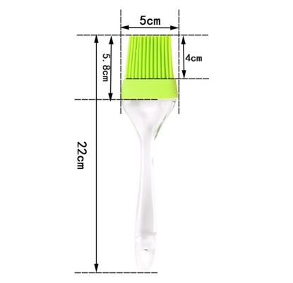 Strumento di plastica trasparente della spazzola di cottura del silicone del commestibile della maniglia di dimensione di XL