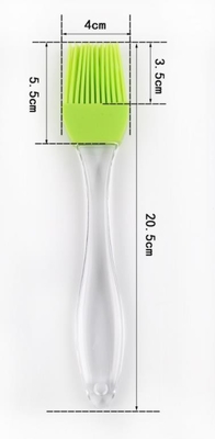 Grande spazzola di plastica trasparente di cottura del silicone del commestibile della maniglia
