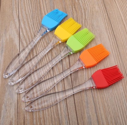 Spazzola di plastica trasparente di piccola dimensione di cottura del silicone del commestibile della maniglia