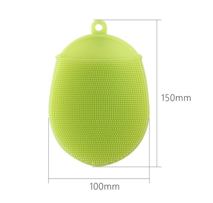 Il lavaggio del silicone del commestibile spazzola gli strumenti della cucina nella forma ovale