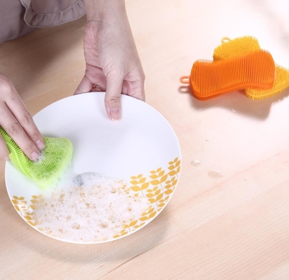 Spazzola di lavaggio del silicone del commestibile di forma del sapone per i piatti e la frutta di pulizia