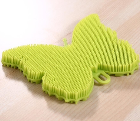 Spazzola di lavaggio del silicone del commestibile di forma della farfalla per i piatti e la frutta di pulizia