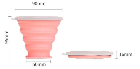 BPA liberano la tazza pieghevole di sport del silicone del commestibile con la cordicella lunga