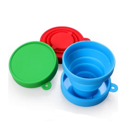 190ML lo stile BPA libera la tazza piegante del silicone pieghevole del commestibile