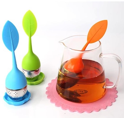 Silicone sveglio di FDA di forma di foglia del infuser del tè del silicone del infuser libero del tè di BAP
