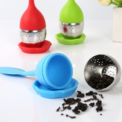 Silicone sveglio di FDA di forma di foglia del infuser del tè del silicone del infuser libero del tè di BAP
