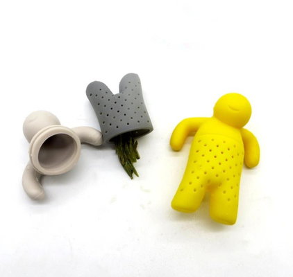 BPA liberano l'uomo standard del infuser del tè del silicone del sig. Tea FDA con il pacchetto della scatola disponibile