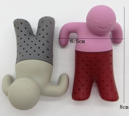 BPA liberano l'uomo standard del infuser del tè del silicone del sig. Tea FDA con il pacchetto della scatola disponibile