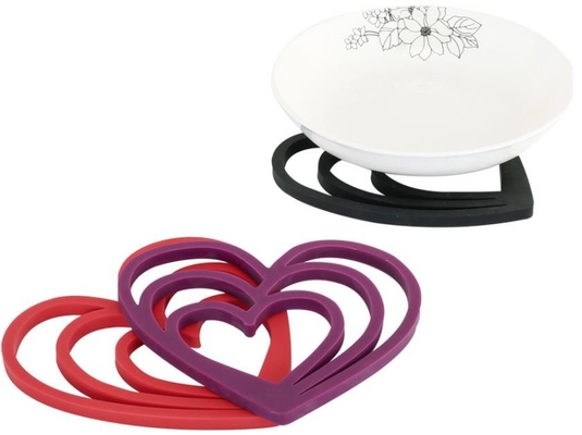 Silicone di forma del cuore che mangia gli utensili 15.5*16cm ambientale 66g