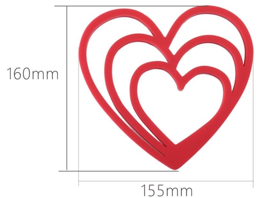 Silicone di forma del cuore che mangia gli utensili 15.5*16cm ambientale 66g
