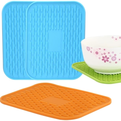 Strumenti della cucina del silicone di rettangolo, isolamento termico della stuoia degli alimenti per bambini del silicone