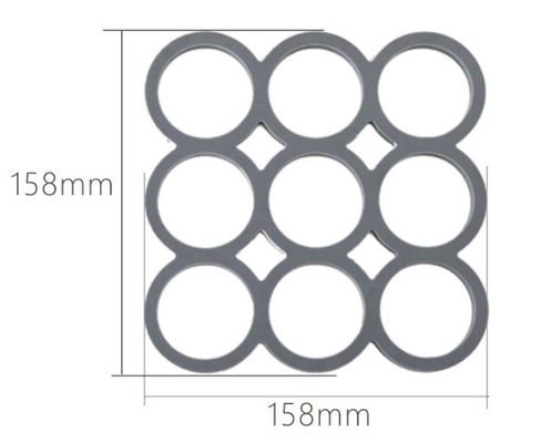 Tabella rivestita di silicone quadrata dei fori degli utensili da cucina 9 protettiva