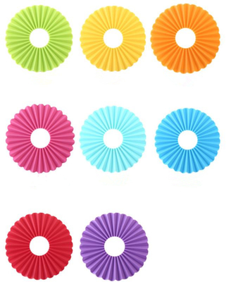 Strumenti ondulati della cucina del silicone, silicone rotondo Placemats non sdrucciolevole