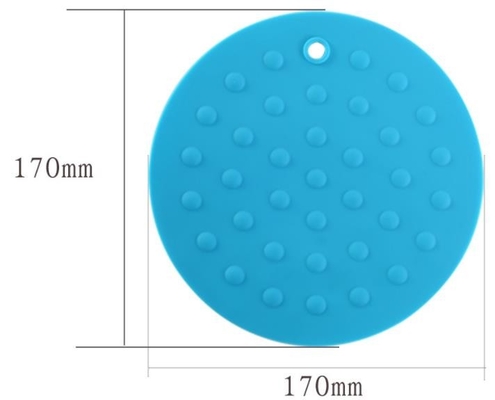Gli utensili da cucina di gomma rotondi, stuoia di cottura del silicone impressa punteggia lo stile