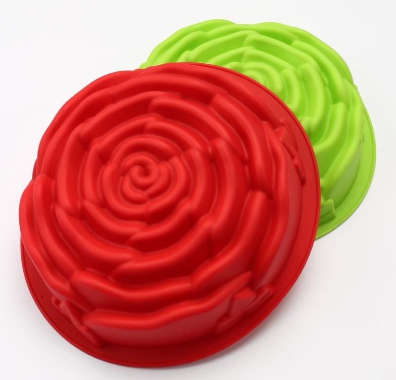 La grande cottura del silicone modella il colore su misura fiore di Rosa