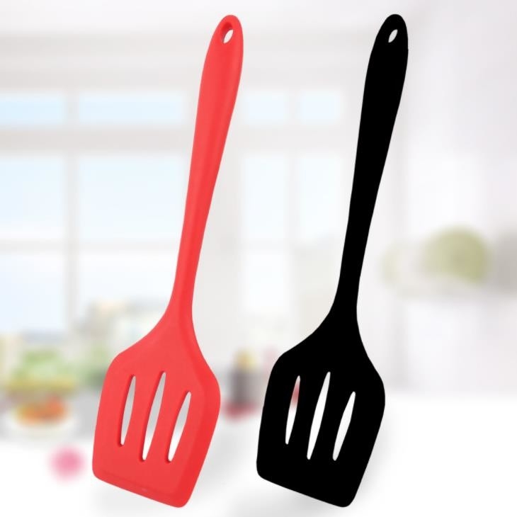 Il commestibile di colore solido disegna Turner scanalato silicone che cucina gli strumenti