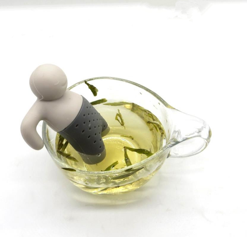 BPA liberano l'uomo standard del infuser del tè del silicone del sig. Tea FDA con il pacchetto della scatola disponibile