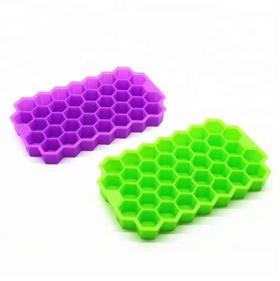 Colore verde di Mini Ice Cube Tray Yellow del silicone del favo di esagono